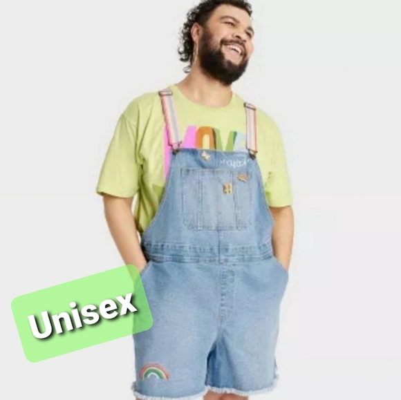 😻😮BLU BLACKBOYBE "Queen" Pride Shortalls ( Unisex) - Picture 2 of 16